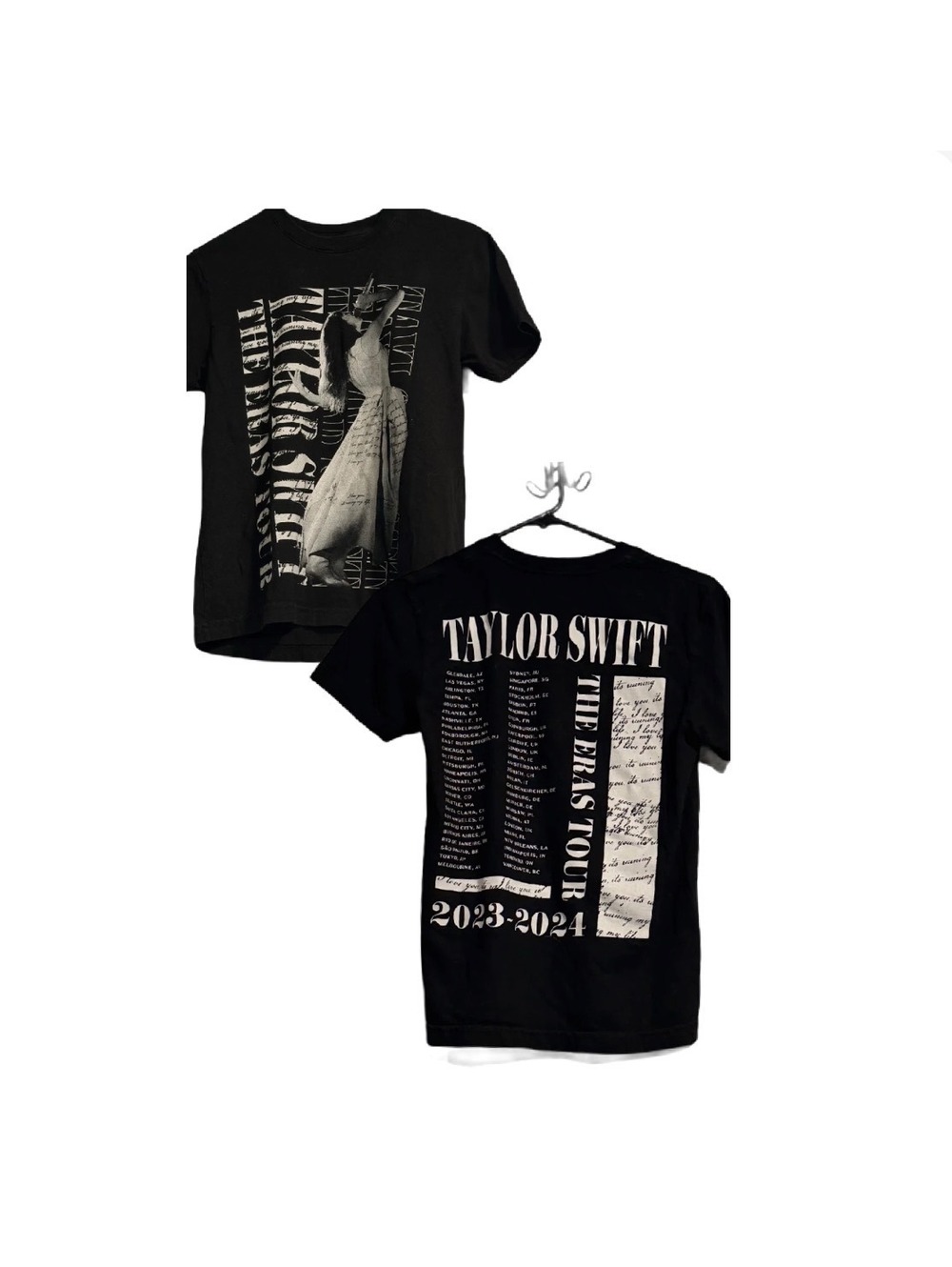Official Taylor Swift The Eras Tour TTPD Live Photo Black Concert T-Shirt